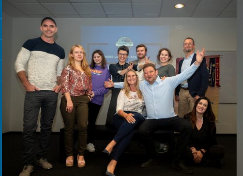 Toastmasters Szczecin Passionate Speakers members at a weekly meeting